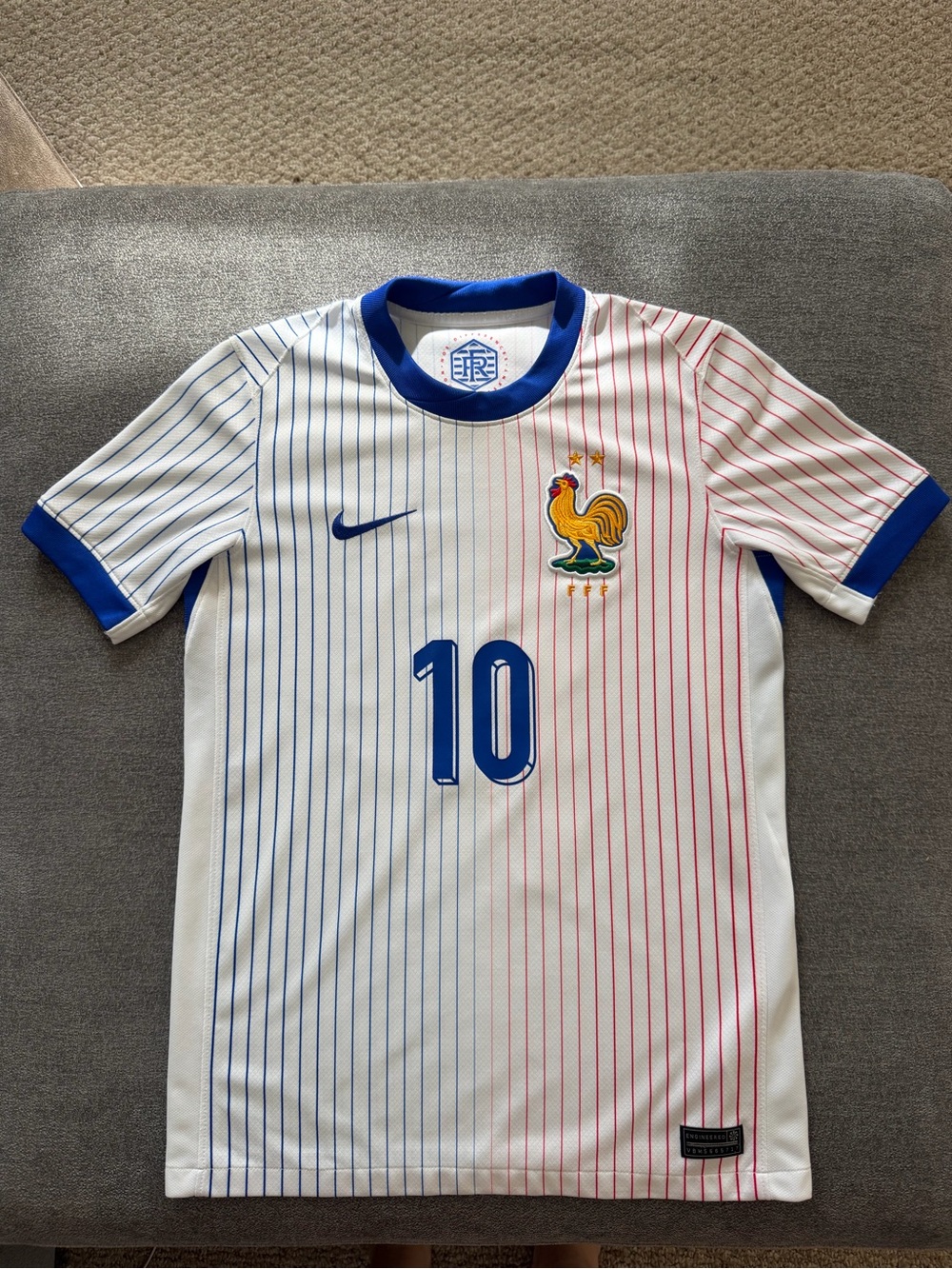Mbappe Authentic Official France Nike Away Jersey. Youth Size L